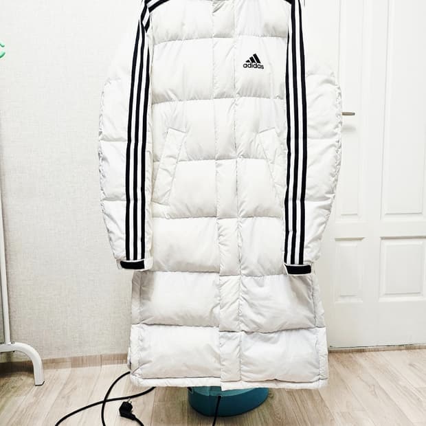 (90~95)S ☆우주매물☆ 아디다스 3st [흰검] 덕다운롱패딩