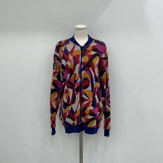 미소니 짚업 가디건