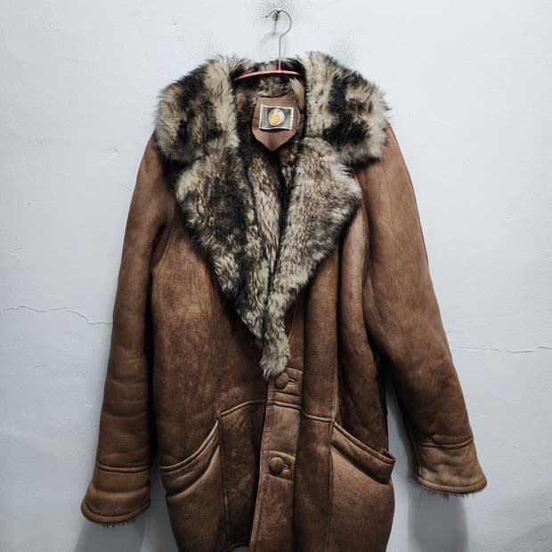 리얼레더 양가죽 빈티지 무스탕 코트