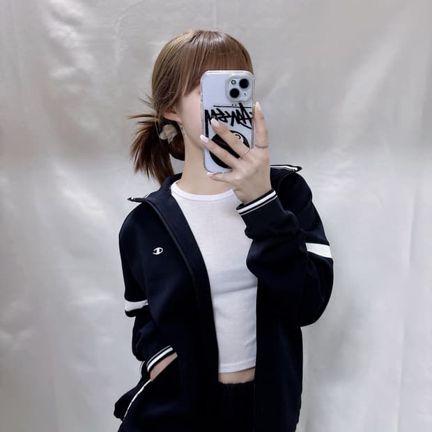 챔피온 JAPAN 블랙 트랙탑 