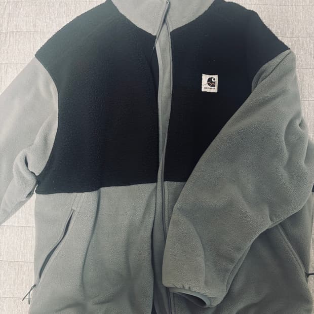 칼하트 블랙/그레이 플리스 자켓