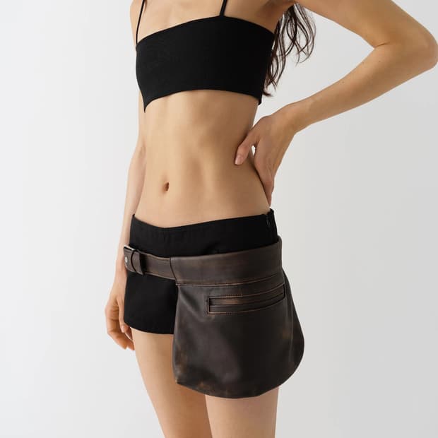 (M/L) 기마구아스 포켓 페이디드 벨트 / 브라운