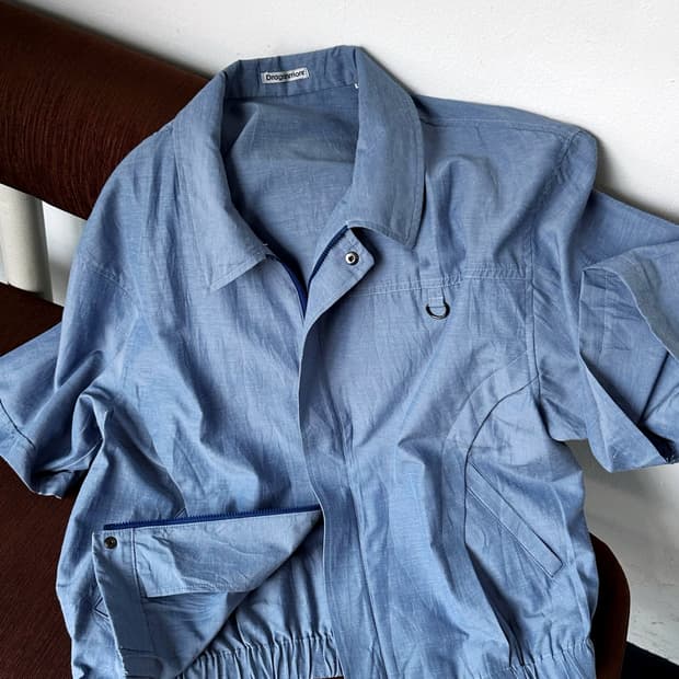 JPN made light cotton linen design blous