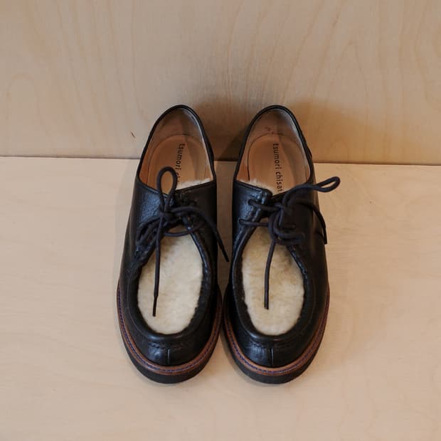 Tsumori Chisato black lace-up loafers wi