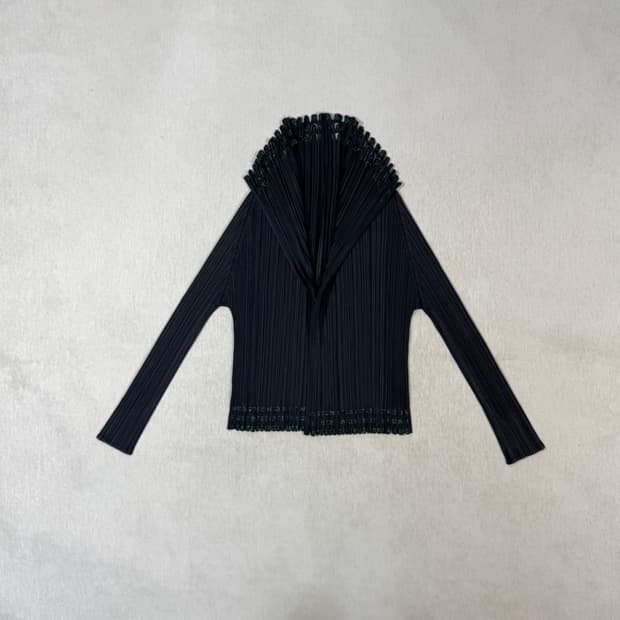 Number Pattern black Cardigan