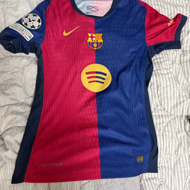 24-25 바르셀로나 홈 어센틱버전 oem 라민야말 챔스 풀마킹 L