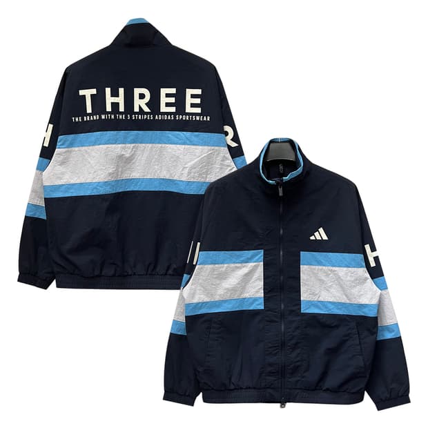 아디다스 루즈핏 워딩 팩 메쉬 라인 우븐 바람막이 M~L