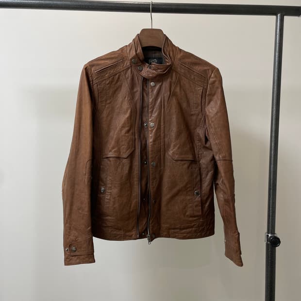 (M) Guess 게스 브라운 램스킨 양가죽 자켓