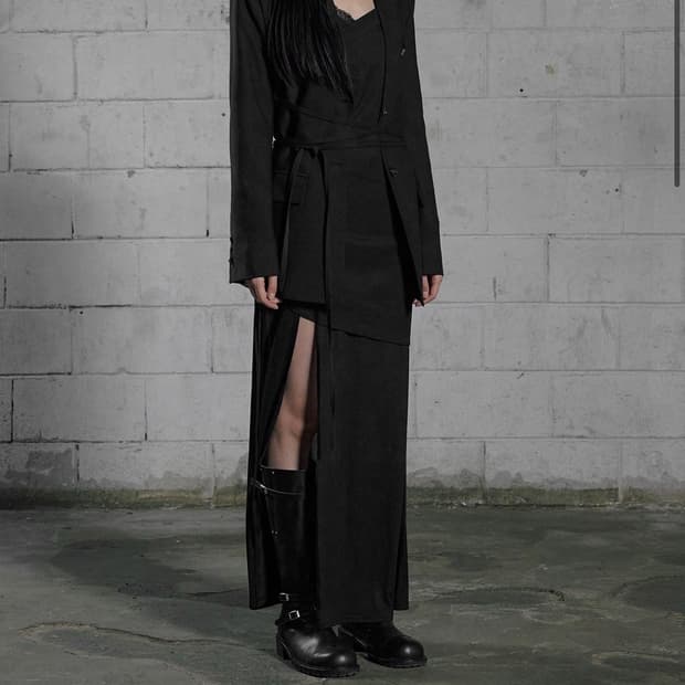 보헴서 WAIST TIED SINGLE BLAZER