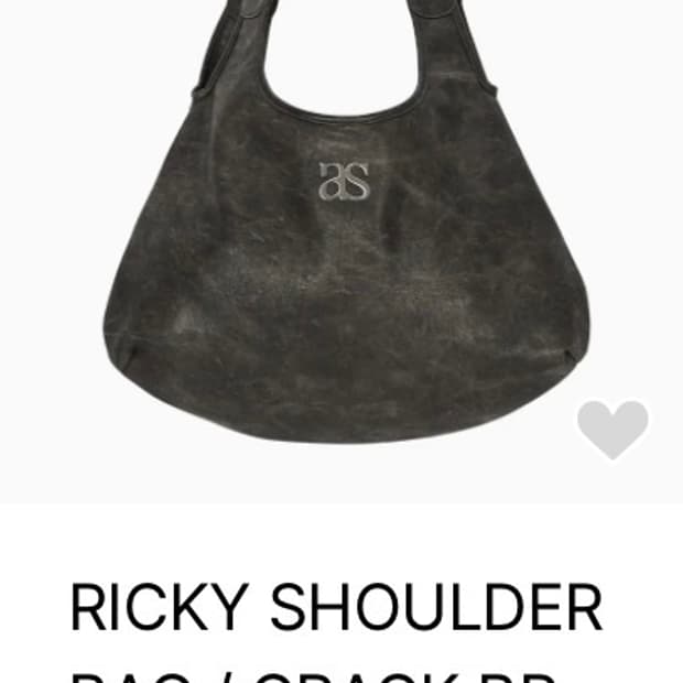 애즈온 리키 숄더백 크랙 브라운