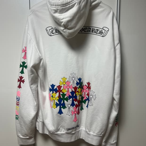 (XL) 크롬하츠 멀티컬러 후드 화이트