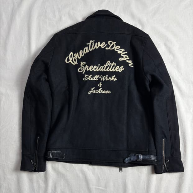 Jack Rose x Skull Works 울 더블 라이더 자켓 4