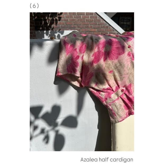 Azalea half cardigan / pink