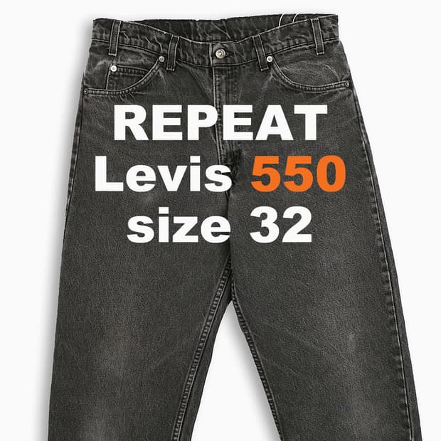 리바이스 550 오렌지탭 흑청 90s USA 32인치 OR5503485