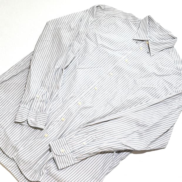 Giorgio Armani stripe snap collar shirts