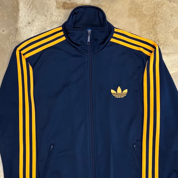 100 아디다스 파이어버드 네이비 오렌지라인 트랙탑