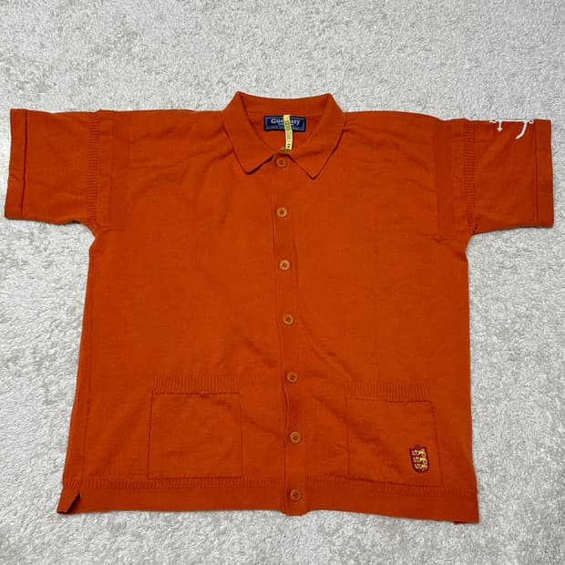 건지울른스 코튼 반팔 헤리티지 가디건 XL