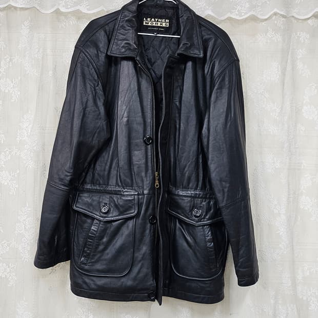 남성 양가죽 사파리형 점퍼 