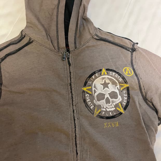 어플릭션 해골 후드 집업 