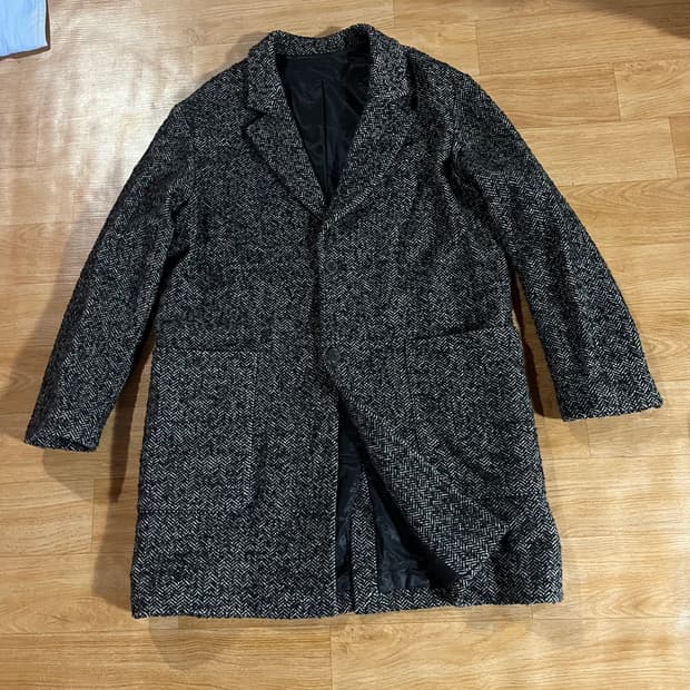 [110] 아미 오버 헤링본 트위드 코트