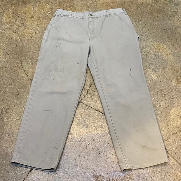 칼하트 베이지 싱글니 워크팬츠