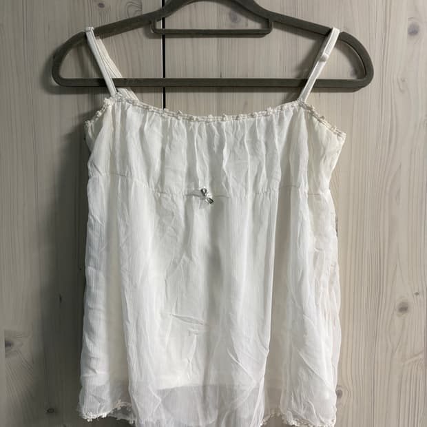 빈티지 나시 화이트