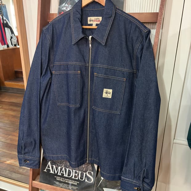 스투스 워크기어 데님 집업 자켓 L