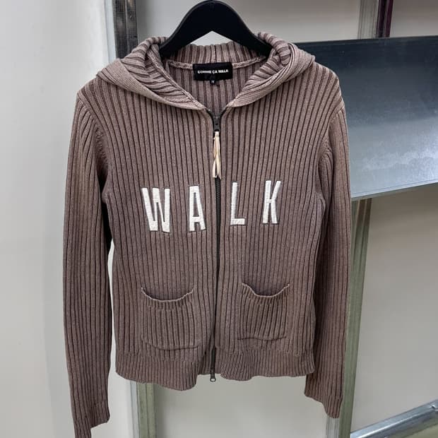 comme ca walk ribbed washed zip knit