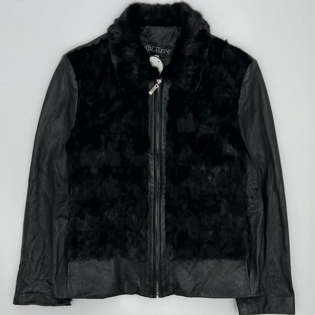 빈티지 밍크 퍼 레더자켓