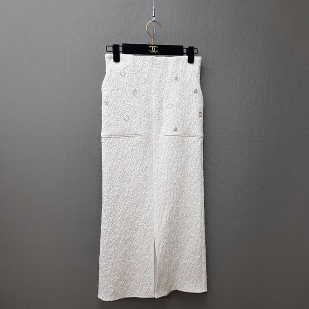 한섬 타임 자가드 텍스처 롱 스커트 61-90사이즈