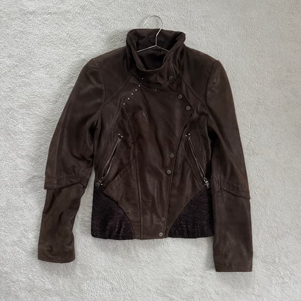 구찌 빈티지 레더 자켓