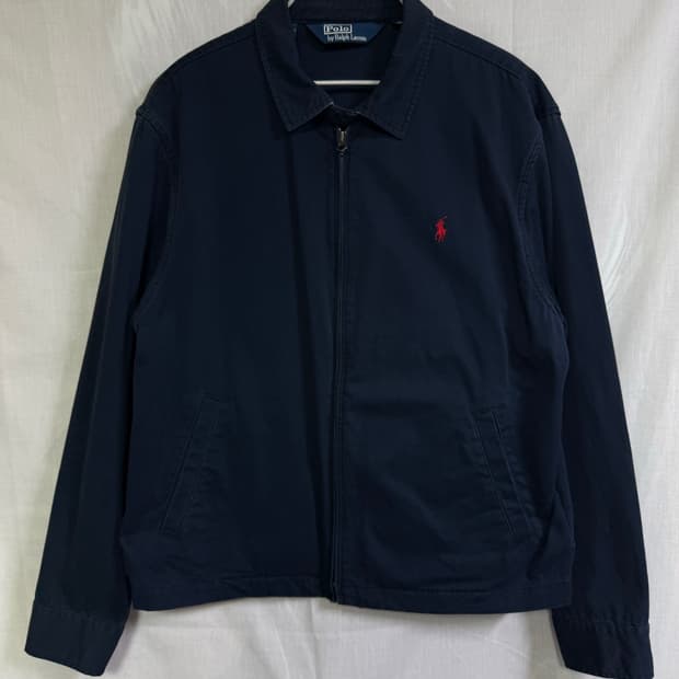 폴로 코튼 해링턴 자켓 네이비 (polo)