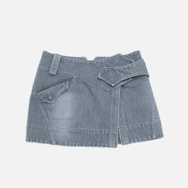 WRAP SKIRT 랩스커트 쿨그레이 s