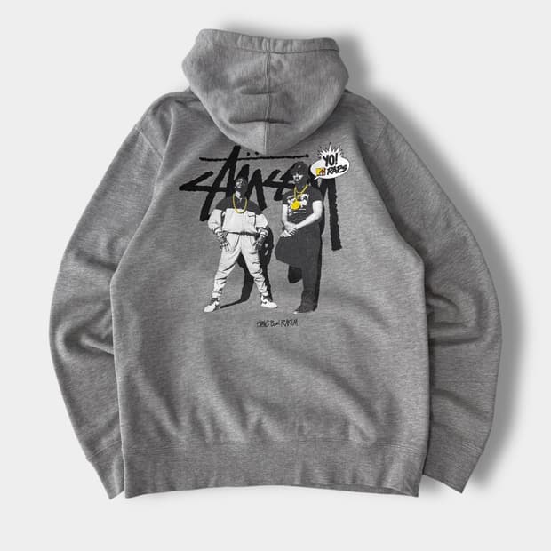 스투시 x YO! Raps 루즈핏 Eric B. & Rakim 스웻 후드