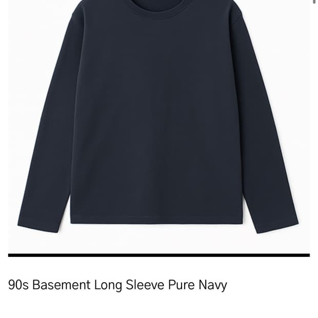 Htae 90s Basement Long Sleeve Pure Navy