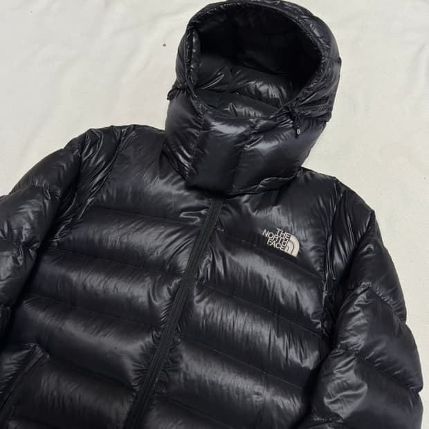 90 노스페이스 눕시 700 구스다운 후드 패딩