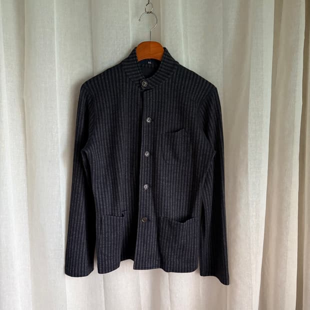 45RPM 스탠드 카라 니트 자켓