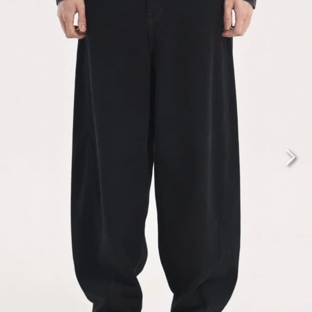 브라운야드 커브드 팬츠 블랙 5사이즈