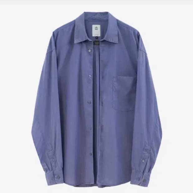 폴리테루 텐코 2.0 루즈드 셔츠 워시드 블루