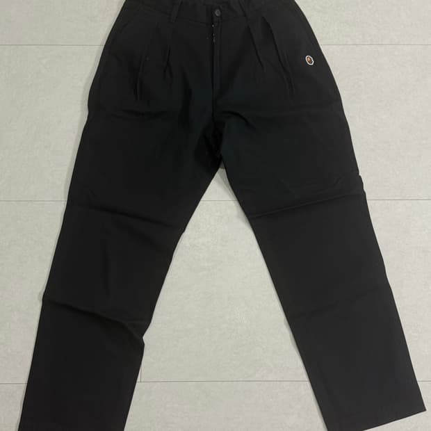 (L) 베이프 블랙 치노팬츠