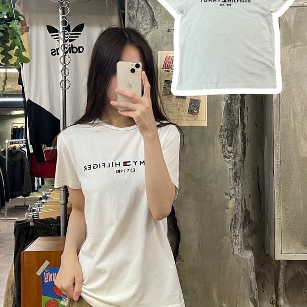 타미힐피거 반팔티 화이트 S #csz567