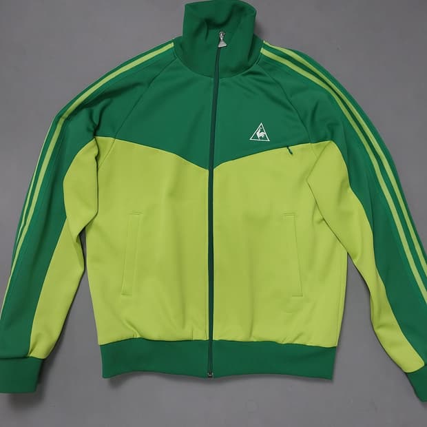[L] 르꼬끄 스포르티브 그린 배색 저지 트랙탑 자켓