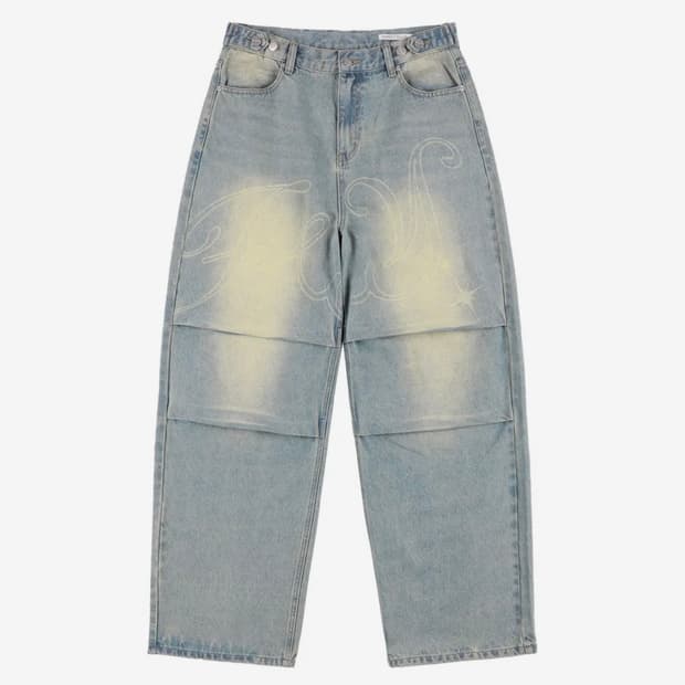 팬시클럽 엔젤 빈티지 워싱 핀턱팬츠 