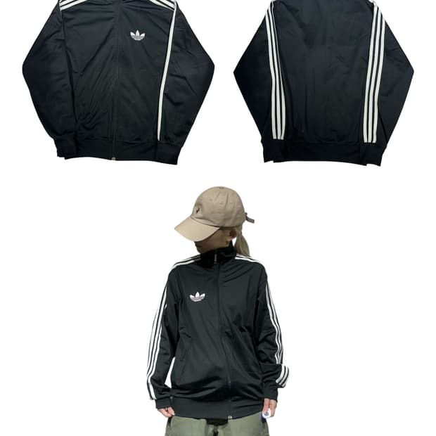 아디다스 블랙 파이어버드 트랙탑 져지 S