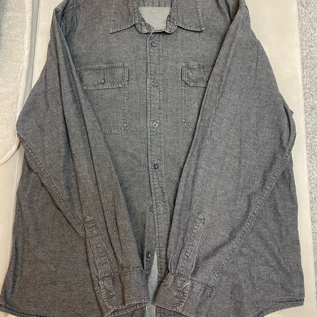 랭글러 wrangler 데님 셔츠 웨스턴 샴브레이 셔츠 2xl 105-1