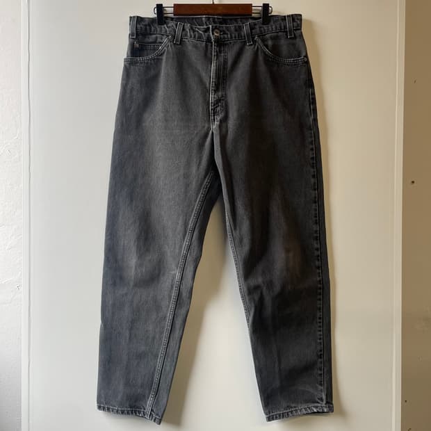 90s 리바이스550 흑청데님팬츠
