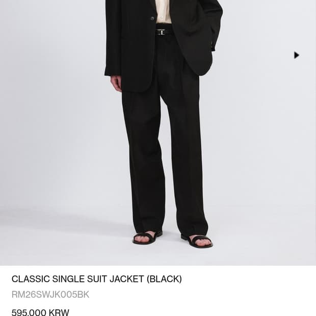 26ss렉토 CLASSIC SINGLE SUITJACKET (1회 착용)