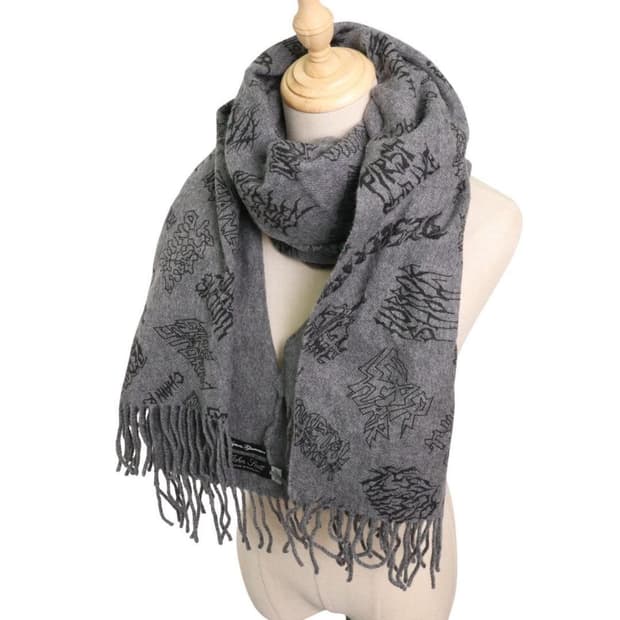 히스테릭 글래머 존 스콧 스코틀랜드 퓨어 울 목도리 머플러 스툴