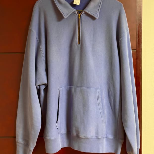 카키스 하프 집업 스카이블루