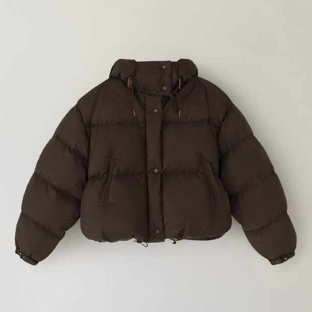 낫띵리튼 페블 크롭 푸퍼 초코